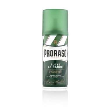 ESPUMA DE BARBEAR PRORASO VERDE CON EUCALIPTO Y MENTOL