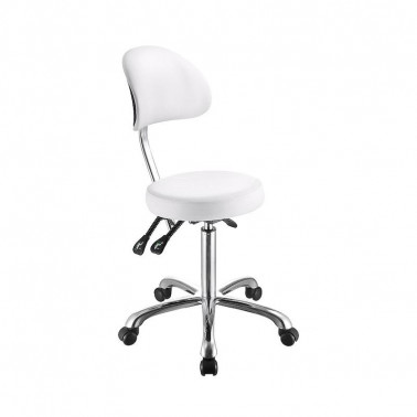 TABURETE CON RESPALDO ERGONÓMICO WEELKO 1025B COMFORT